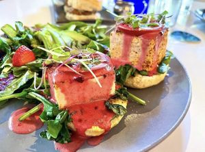 blackened tofu Benedict  at Belse in Dallas