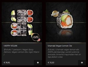 vegan options at SushiPoint in Alkmaar