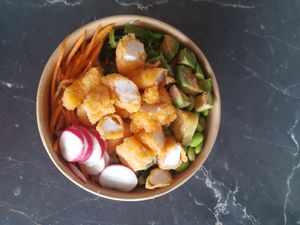 Vegan pokebowl at SushiPoint in Gouda