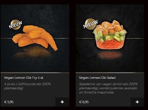 vegan options at SushiPoint in Nijmegen