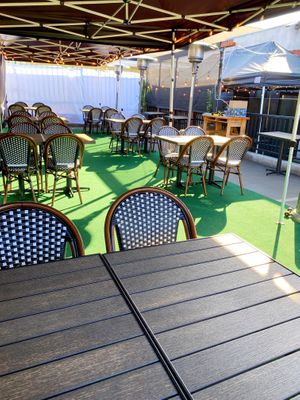 Outdoor patio  at Pura Vita in Redondo Beach