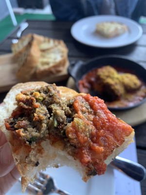 Polpettine - meatball with bread  at Pura Vita in Redondo Beach