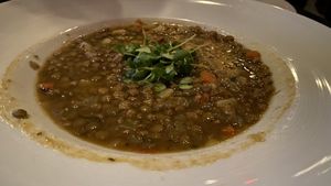 Lentil soup  at Pura Vita in Redondo Beach