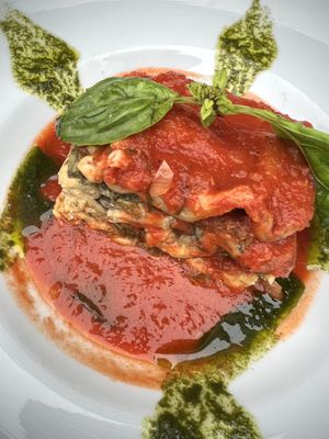 Lasagna  at Pura Vita in Redondo Beach