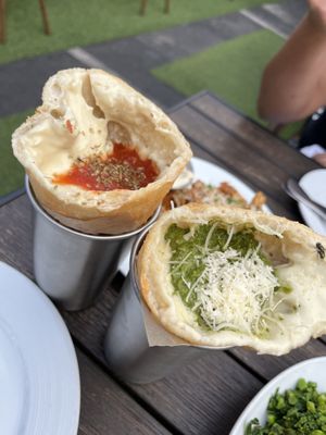 Pizza fritta - happy hour  at Pura Vita in Redondo Beach