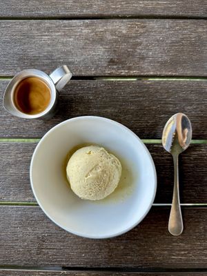 Affogato with Pistachio Gelato  at Pura Vita in Redondo Beach
