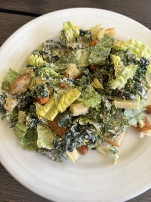 Cesar salad w/ kale & added romaine.  at Pura Vita in Redondo Beach