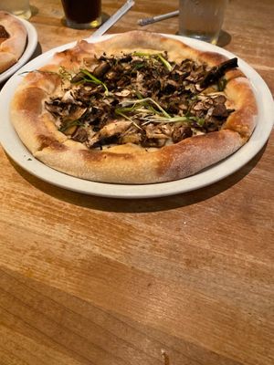 Wild mushroom pizza no cheese at California Pizza Kitchen in Aiea