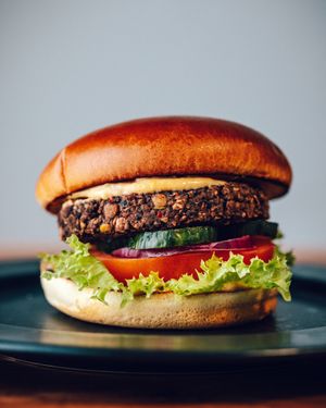 E.P's Homemade Bean Burger at E.P's Takeaway in Copenhagen