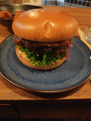 The bean burger (89 DKK) at E.P's Takeaway in Copenhagen