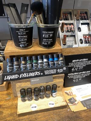 All the Liquid Eyeliners are Vegan Friendly!  at LUSH in Emeryville