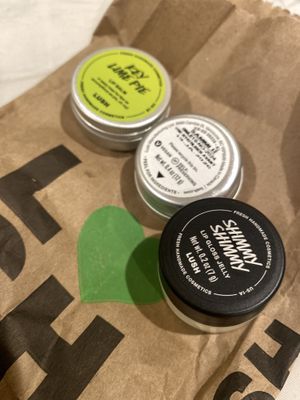 Lush Vegan Lipcare Haul - like $50 USD   at LUSH in Emeryville