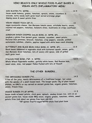 WFPB, vegan menu at Counter Culture Beachside in Vero Beach