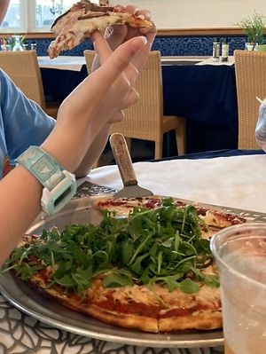 Mushroom pizza made vegan  at Counter Culture Beachside in Vero Beach