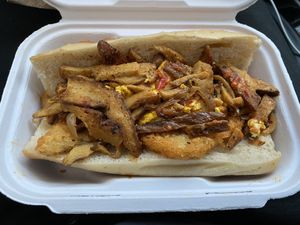 The “Wake & Steak” Cheesesteak. at Algorithm Food Truck in Philadelphia