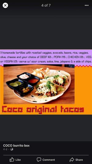 Tacos at COCO Burrito Box in Chiang Mai