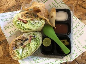 Vegan burrito at COCO Burrito Box in Chiang Mai