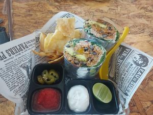 Vegan chicken burrito at COCO Burrito Box in Chiang Mai