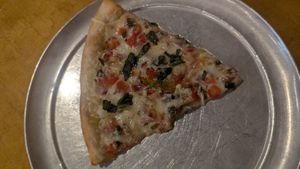 Vegan bruschetta pizza at Nick's Pizza Restaurant in Bethlehem