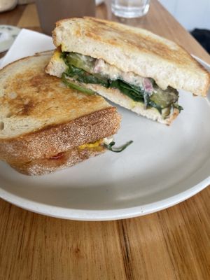 Cheeseburger toastie   at Soul Sisters Café in Camberwell