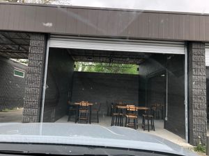 Outdoor seating at The Hip Cafe in Fayetteville