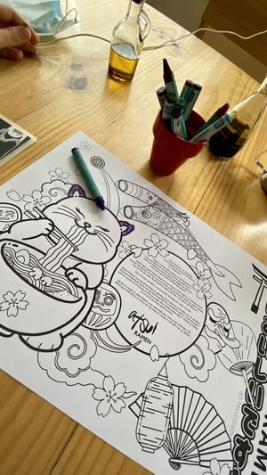 coloring for the grownups too✨  at Atsui Ramen in San Jose
