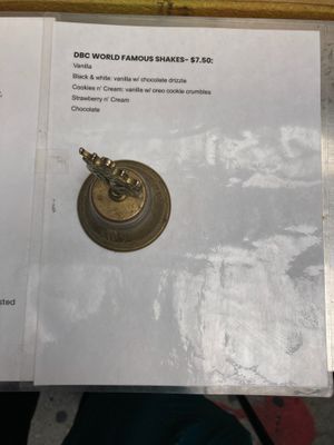 Shakes menu as of 2021-06-12 at Don't be Chick'n in San Jose