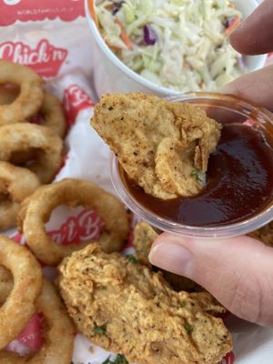 Boneless chick’n wing meal at Don't be Chick'n in San Jose