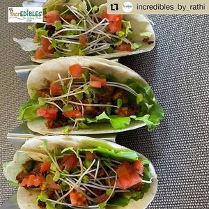 healthy tacos at Leaf4Life Superfoods in Mysore
