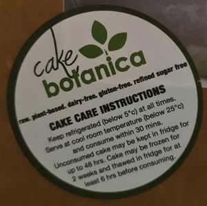 Botanica Cake,cake care instructions at Cake Botanica in Central Singapore