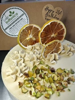 Lemon Cashew Cream Cake at Cake Botanica in Central Singapore