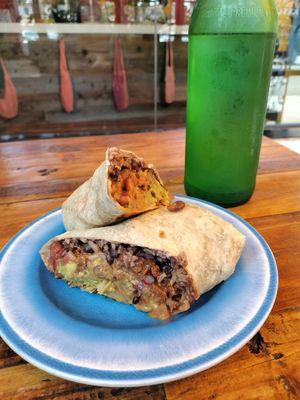 Traditional burrito + chipotle crema + guacamole at Sugar Taco in Sherman Oaks