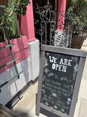 Open sign   at Sugar Taco in Sherman Oaks