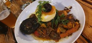 Vegetarian stuffed pumpkin menu at Rainarai in Rotterdam