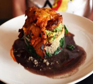 candle cafe special with grilled seitan, guacamole, qunoa and black beans at Candle Cafe in New York City