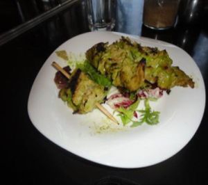 Seitan in chimi sauce at Candle Cafe in New York City