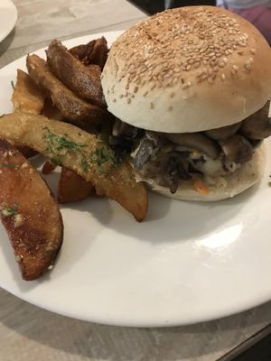 Mushroom Seitan Burger at Candle Cafe in New York City