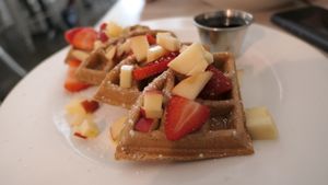 Waffle at Candle Cafe in New York City