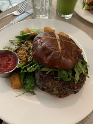 Black bean burger at Candle Cafe in New York City
