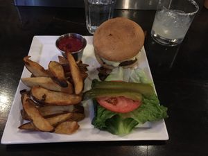 Beyond Burger - amazing!  Great ketchup! at Candle Cafe in New York City