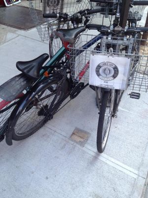 Bikes outside Candle Cafe at Candle Cafe in New York City
