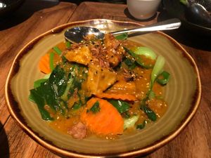 Phra Ram Rong Song (Peanut Sauce) - Vegan/GF - Very Nice at Thai Fusion in Kirribilli