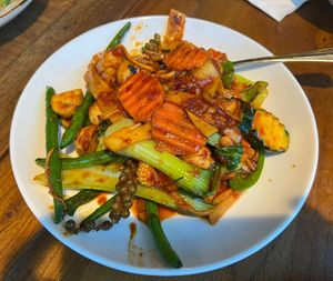 Pad Phed (Red Chilli/Kaffir Lime)  at Thai Fusion in Kirribilli