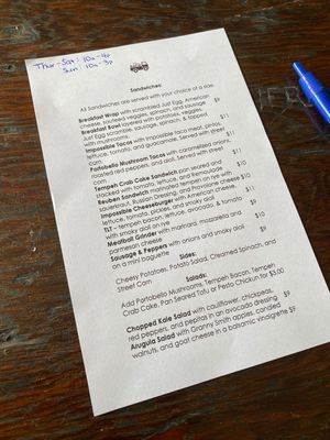 Current daily menu at Garden Truck Foods - Maybe closed in Jacksonville