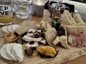 Cheese board at Cure Lounge & Patio in Whistler