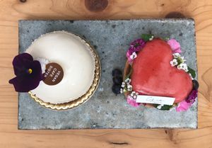 Cute cakes at VeganCafe Sister in Osaka