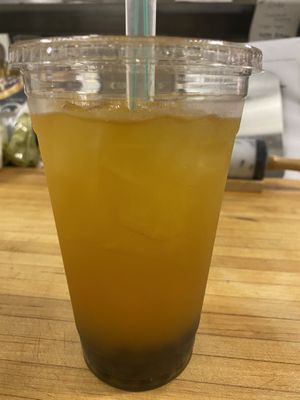 Passion fruit green tea with boba at UnPhogettable in North Bend