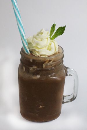 vegan milkshake at Nevarte in Bogota