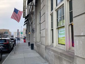 outside the building at Seasons' Noodles in Rochester