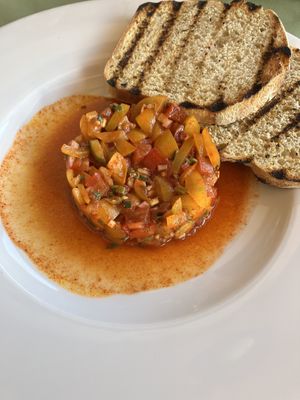 Vegan tartar  at Pútnický Mlyn in Marianka